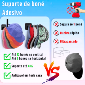 Suporte Adeviso para pendurar Bonés e Acessórios