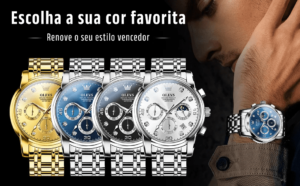 Relógio Clássico de Luxo [A PROVA D'ÁGUA] - Clube Boss