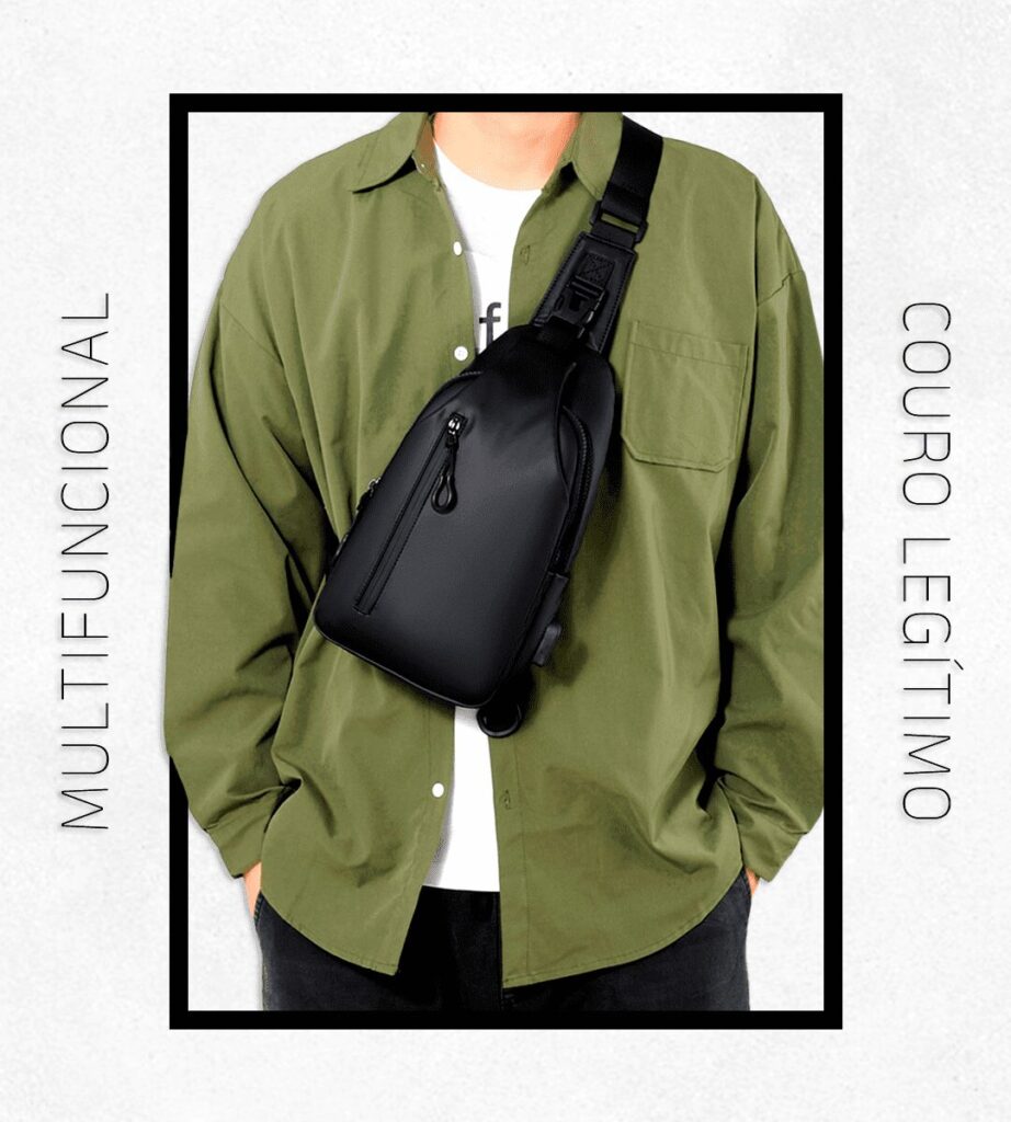 Bolsa Masculina de Couro Multifuncional Clube Boss