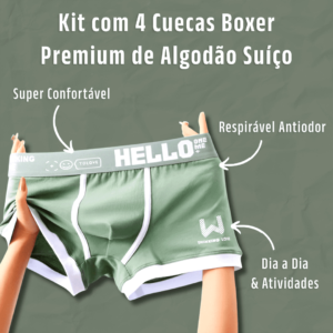 Cueca Boxer Premium de Algodão Suíço - Clube Boss