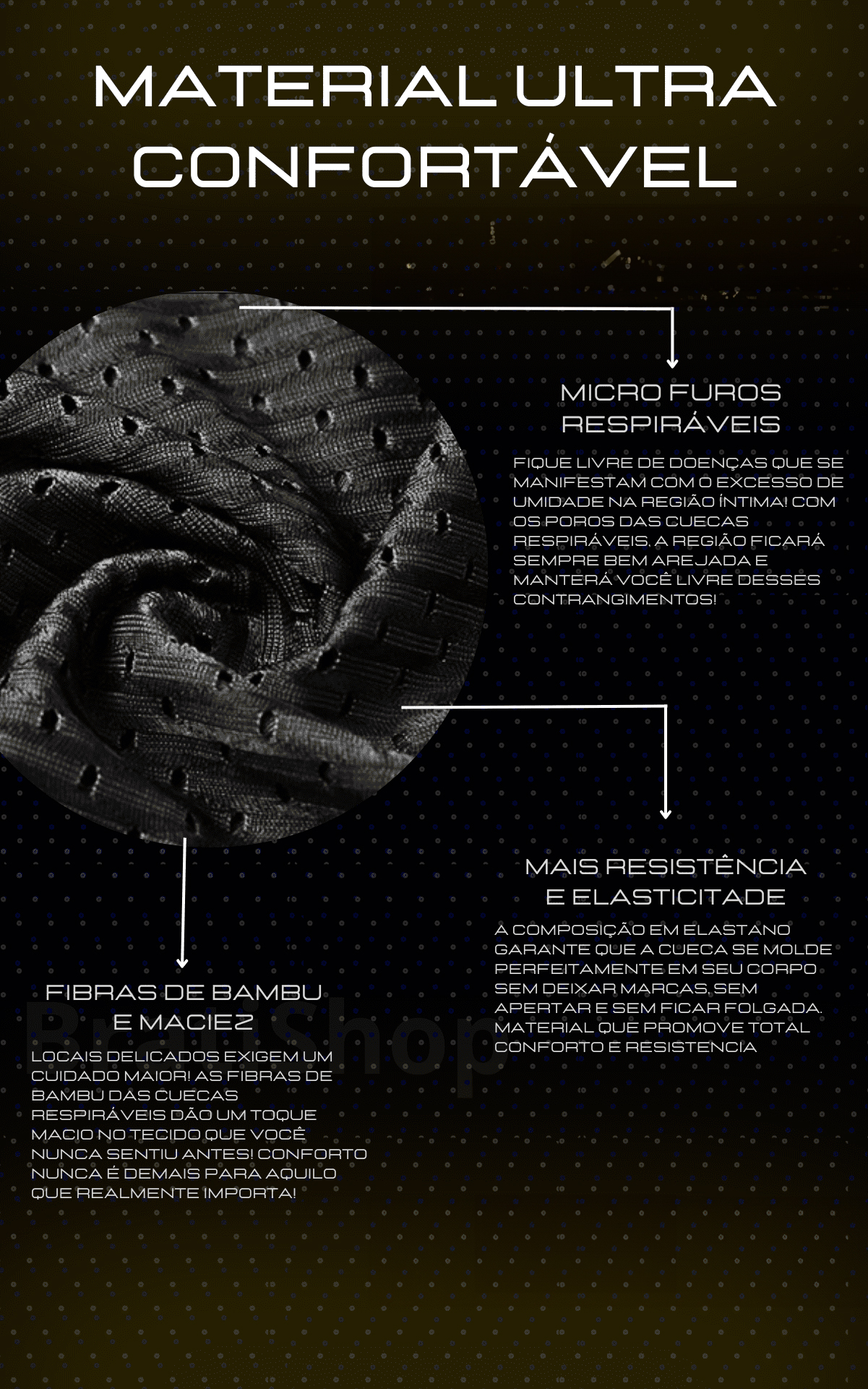 Cuecas fibra de bambo compre 4 leve 8 Clube Boss