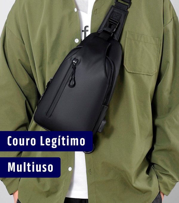 Bolsa Masculina de Couro Multifuncional Clube Boss