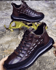 Sapato de Couro de Crocodilo - Clube Boss