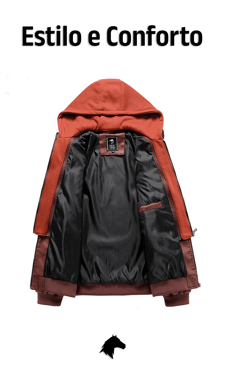 Jaqueta de Couro Genuíno Adventure - Clube Boss
