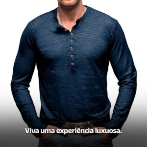 Camisa de Luxo Henley - Clube Boss