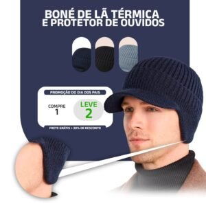 Gorro de Lã Térmica para Inverno (Compre 1 e Leve 2) - Clube Boss