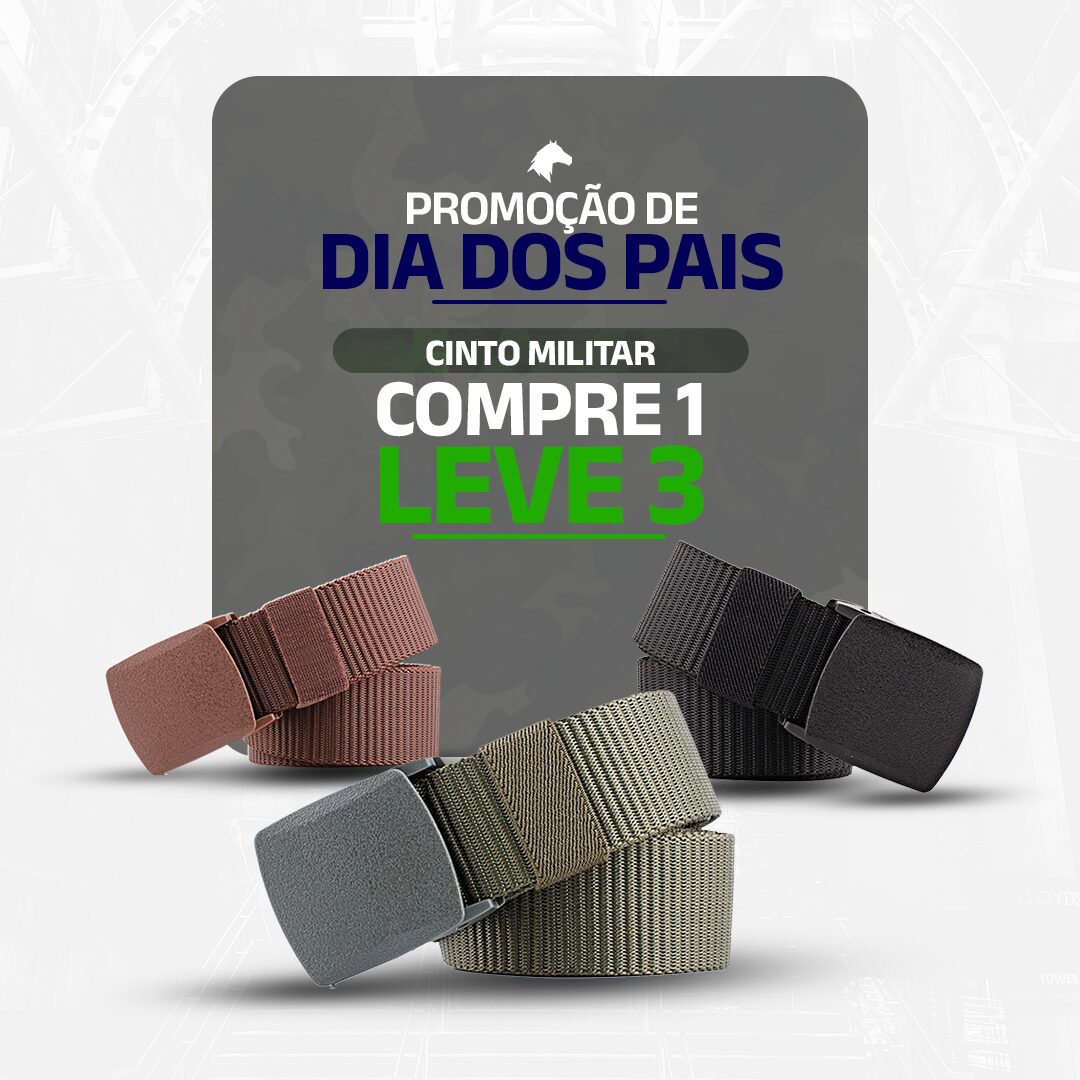 Cinto Ajustável Militar (Compre 1 e Leve 3) - Clube Boss