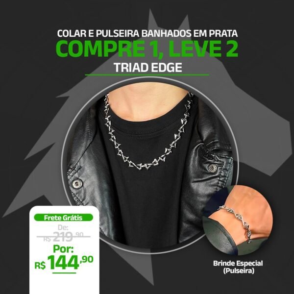 Colar Triad Edge (Pulseira de Brinde) - Clube Boss