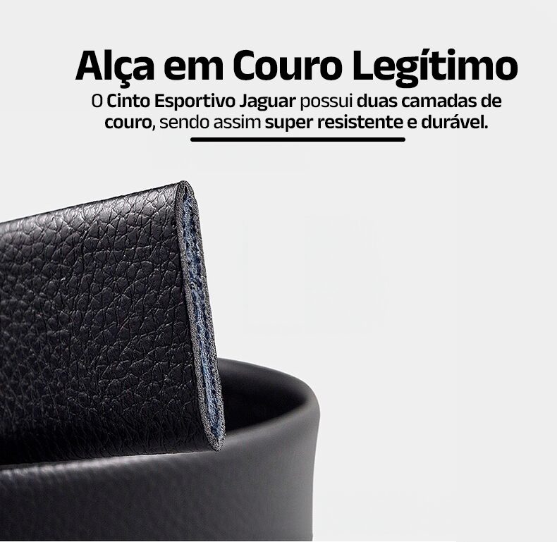Cinto Esportivo de Couro Legítimo Jaguar (Compre 1 e Leve 3) - Clube Boss