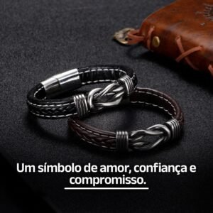 Pulseira de Couro Legítimo Raízes da União (Compre 1 e Leve 2) - Clube Boss