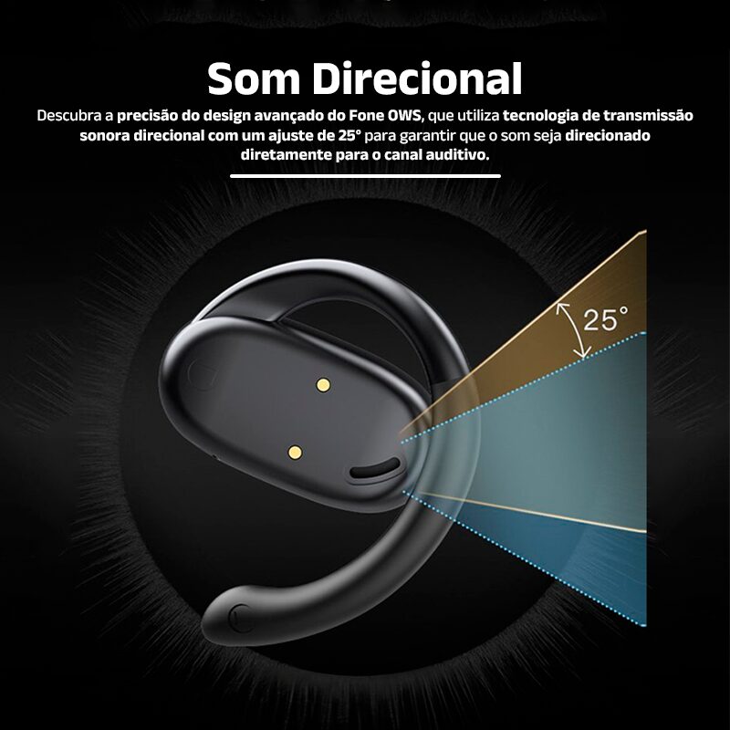 Fone 3D Profissional OWS Bluetooth 7.0 - Clube Boss