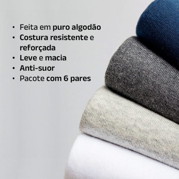 6 Pares de Meia Social Slim Confort - Clube Boss