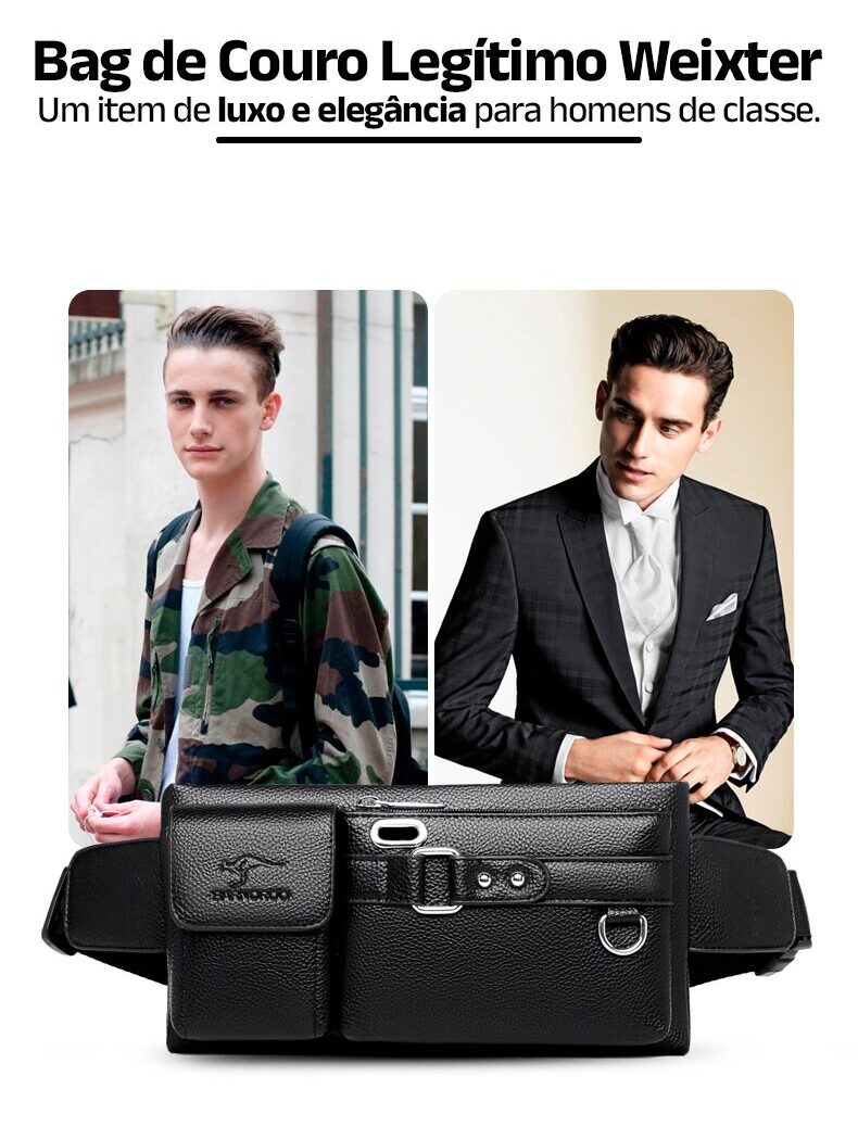 Bag de Couro Legítimo Weixter - Clube Boss