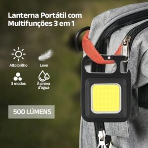 Lanterna Portátil com Multifunções 3 em 1 Light Up - Clube Boss