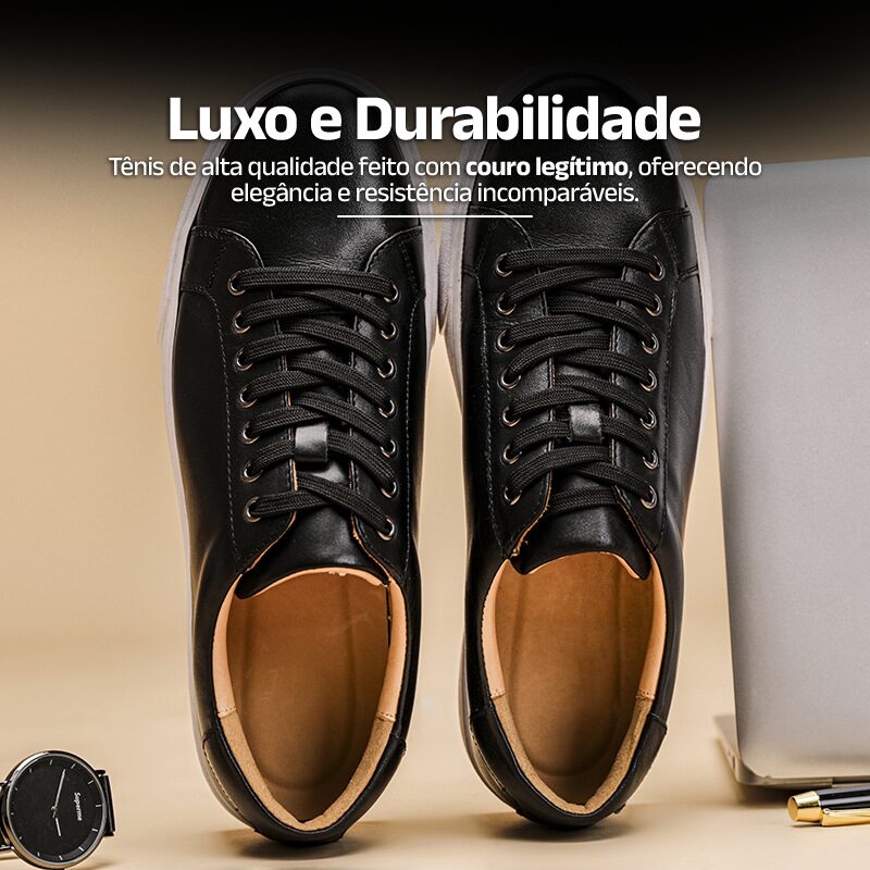 Tênis Masculino Fino II em Couro Legítimo - Clube Boss