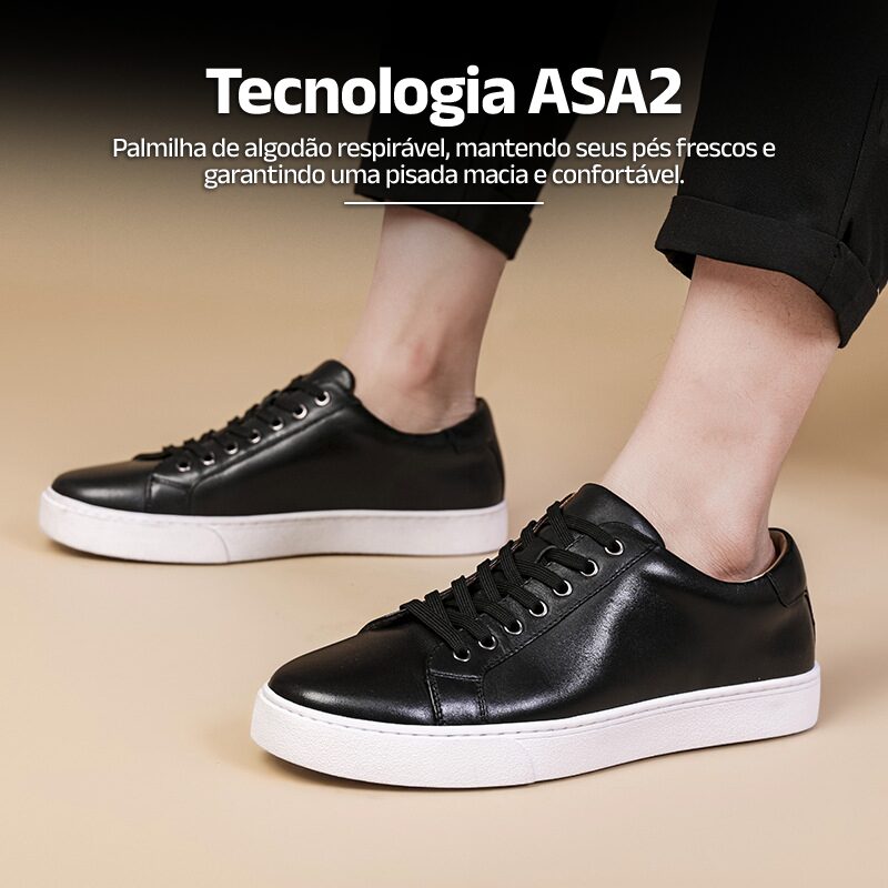 Tênis Masculino Fino II em Couro Legítimo - Clube Boss