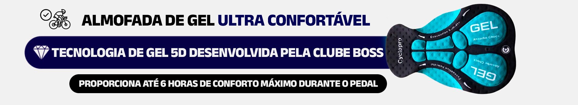 CycloFit - Short Anti-Impactos Para Ciclismo - Clube Boss