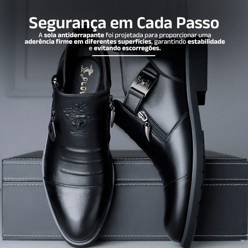 Bota Social Lion II em Couro Legítimo - Clube Boss