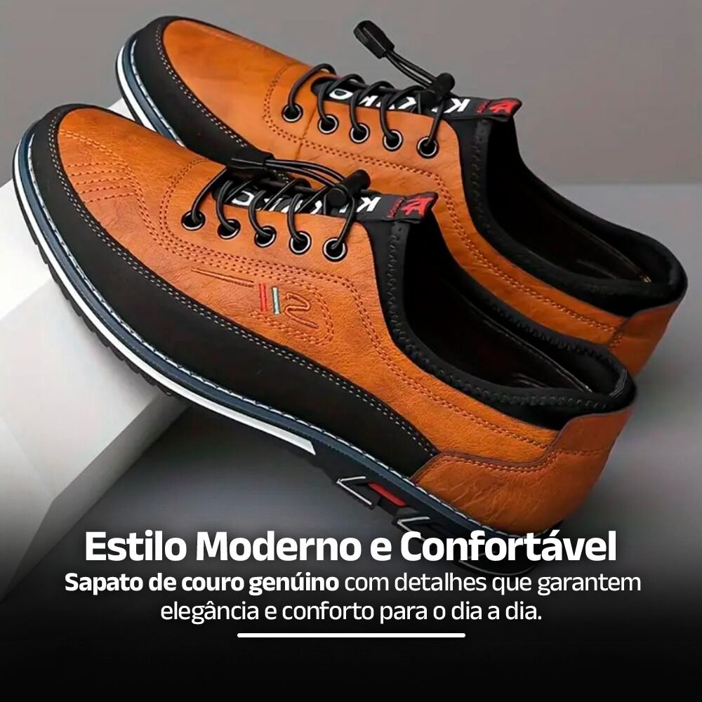 Sapato de Couro Legítimo Men's Barefoot - Clube Boss