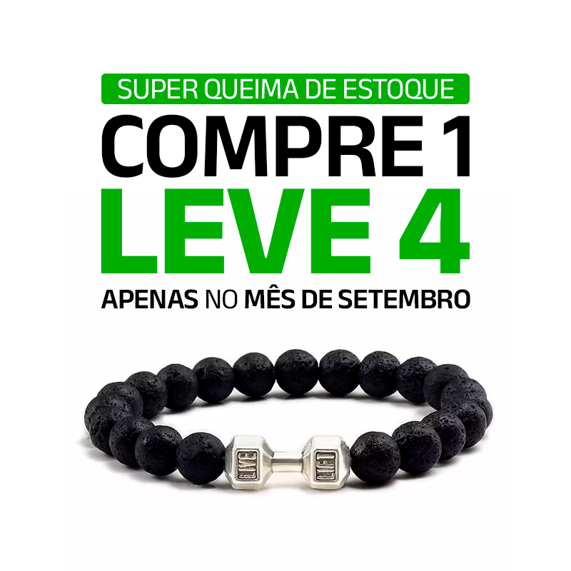 Bracelete Haltere (Compre 1 e Leve 4) - Clube Boss