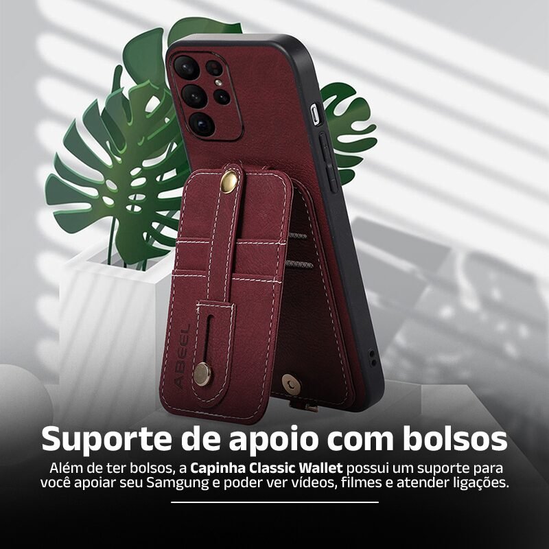 Capinha Samsung de Couro Legítimo Classic Wallet - Clube Boss