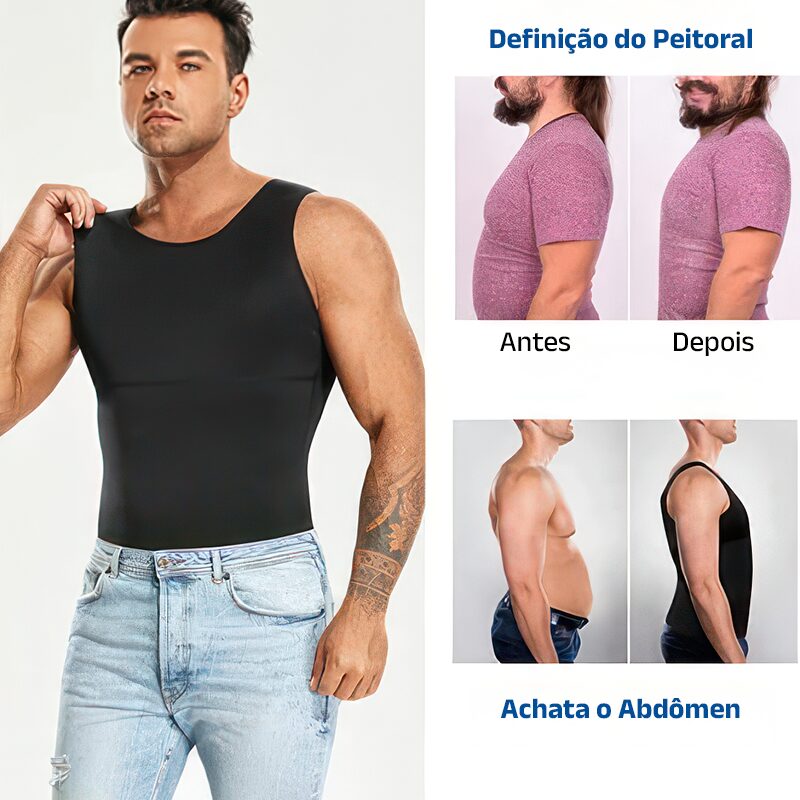 Camisa de Compressão Esconde Barriga Body Shaper (Compre 1, Leve 2) - Clube Boss