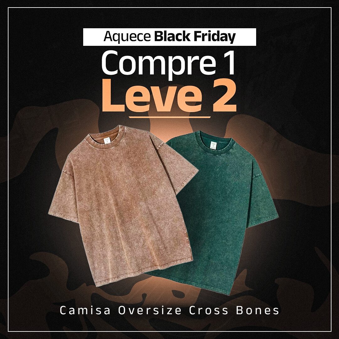 Camisa Oversize Cross Bones (Compre 1, Leve 2) - Clube Boss