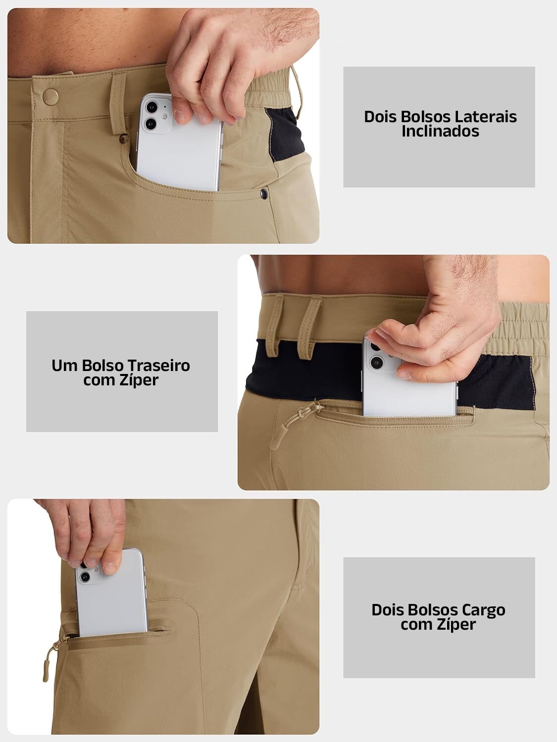 Bermuda de Sarja Casual Cargo - Clube Boss