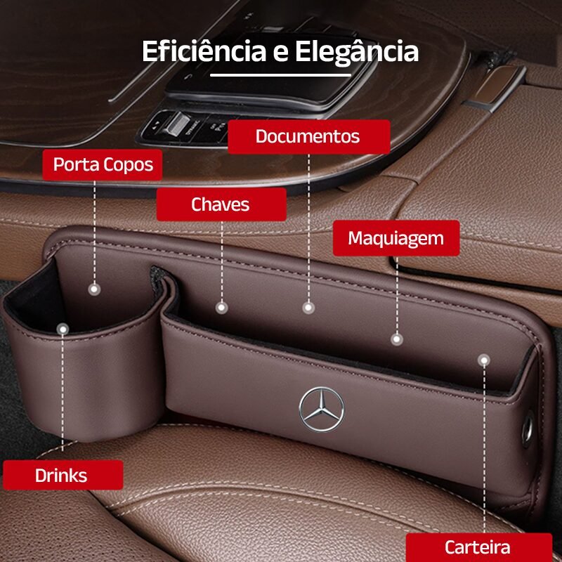 Porta Acessórios de Couro para Assento do Carro Luxury Cars (Compre 1, Leve 2) - Clube Boss