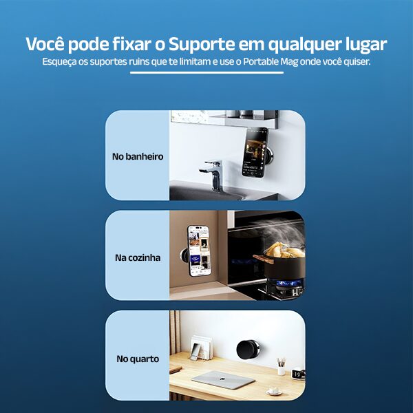 Suporte Magnético para Celular Portable Mag - Clube Boss