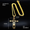 Colar com Crucifixo Saint God Banhado a Ouro 18K - Clube Boss