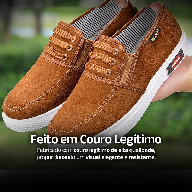 Sapatênis de Couro Legítimo Europe Genials - Clube Boss
