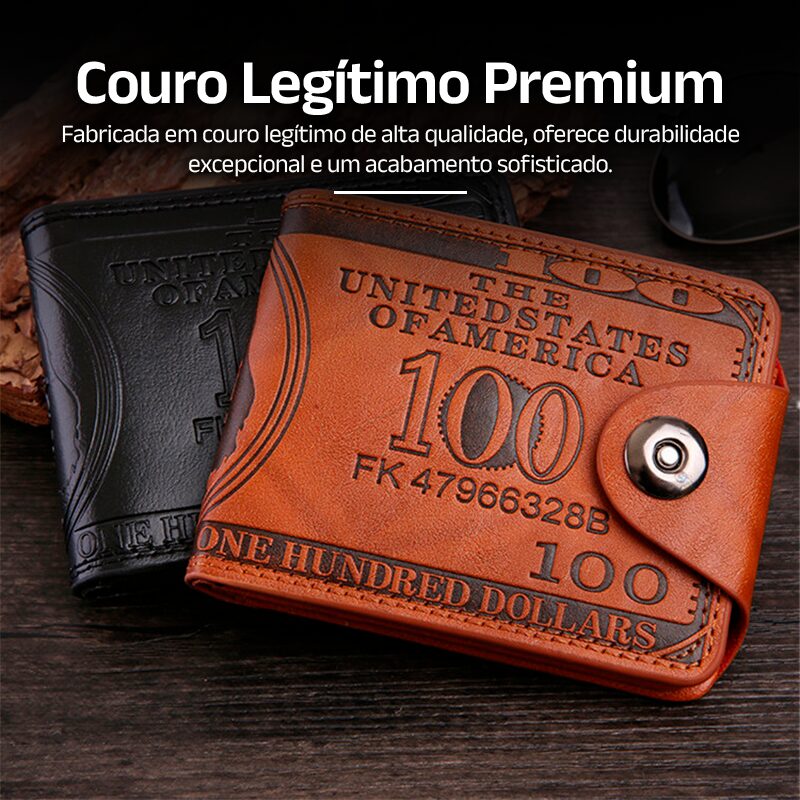 Carteira de Couro Legítimo American Dollar - Clube Boss