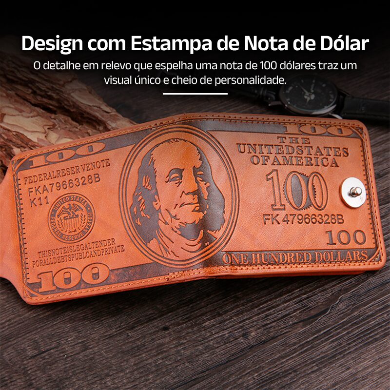 Carteira de Couro Legítimo American Dollar - Clube Boss