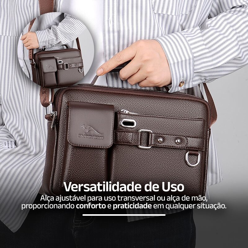 Bag de Couro Legítimo Smart Cargo - Clube Boss